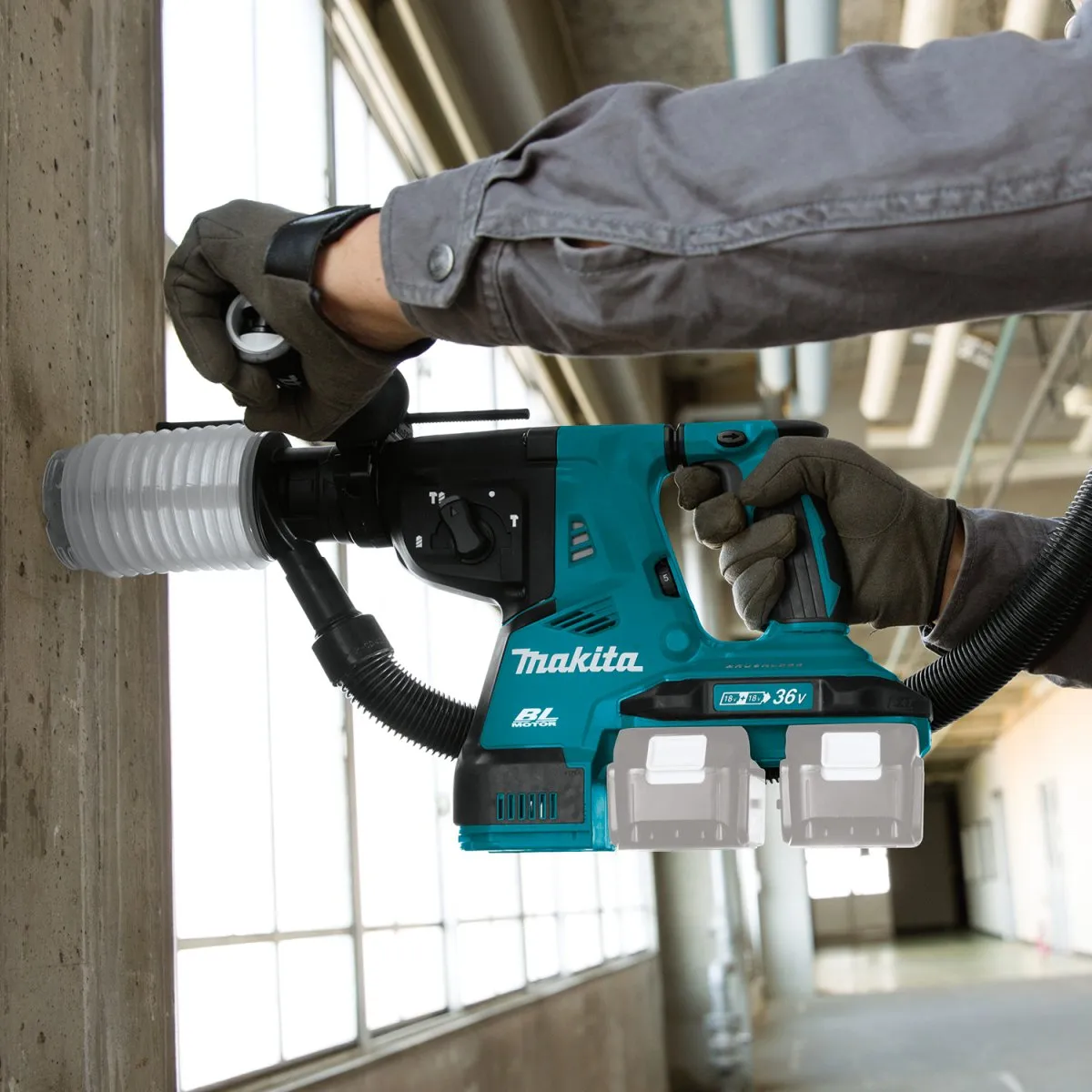 36V (18V X2) LXT® Brushless 1‑1/8" AVT® Rotary Hammer, accepts SDS‑PLUS bits, AFT®, AWS® Capable