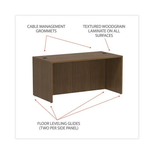 Alera Valencia Series Straight Front Desk Shell, 65 X 29.5 X 29.63, Modern Walnut