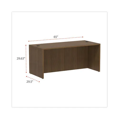 Alera Valencia Series Straight Front Desk Shell, 65 X 29.5 X 29.63, Modern Walnut