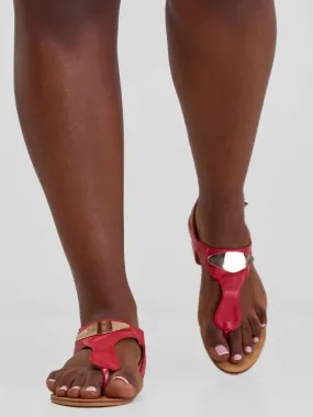 Be Unique All Day Any Time Sandals - Red