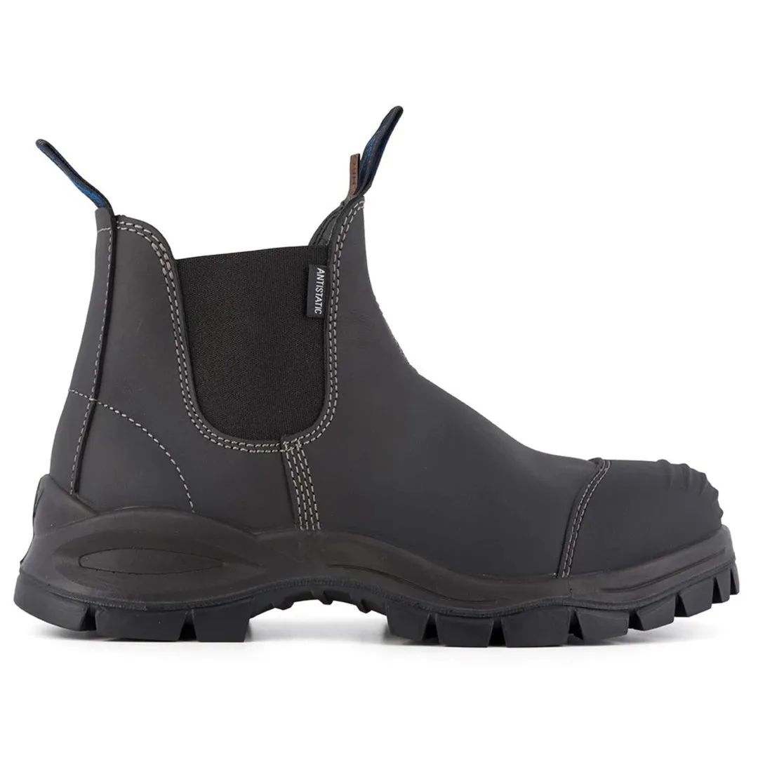 Blundstone 910 Black Leather Steel Toe Chelsea Boots Durable Ankle Safety Boots