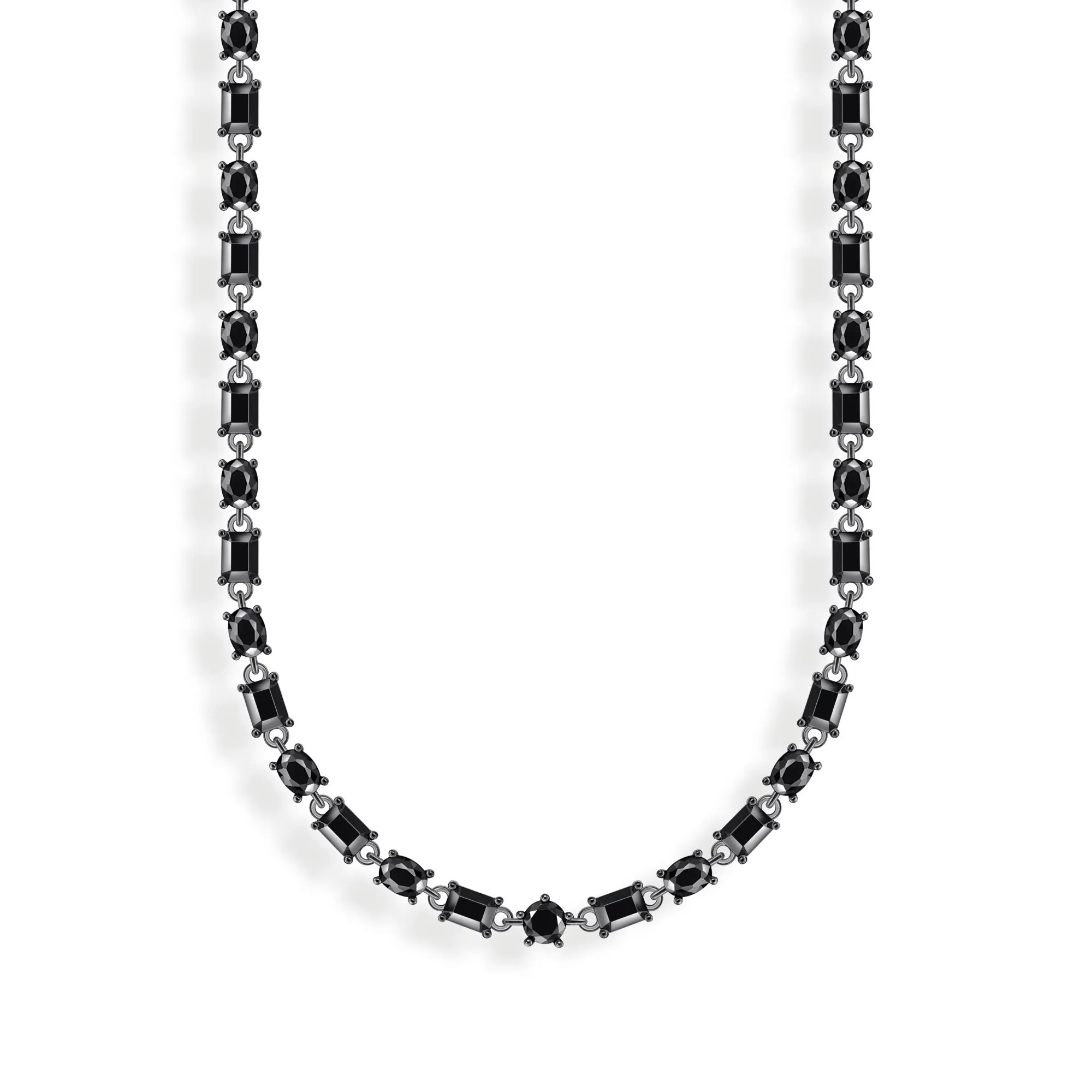 Choker necklace with black zirconia