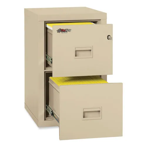 Compact Turtle Insulated Vertical File, 1-hour Fire, 2 Legal/letter File Drawers, Parchment, 17.75 X 22.13 X 27.75