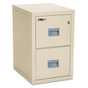 Compact Turtle Insulated Vertical File, 1-hour Fire, 2 Legal/letter File Drawers, Parchment, 17.75 X 22.13 X 27.75