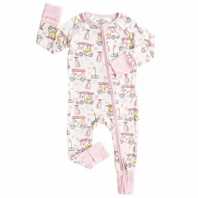 Country Club Cuties Convertible Zip Romper | Pink