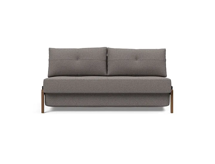 Cubed Queen Size Sofa Bed With Dark Wood Legs