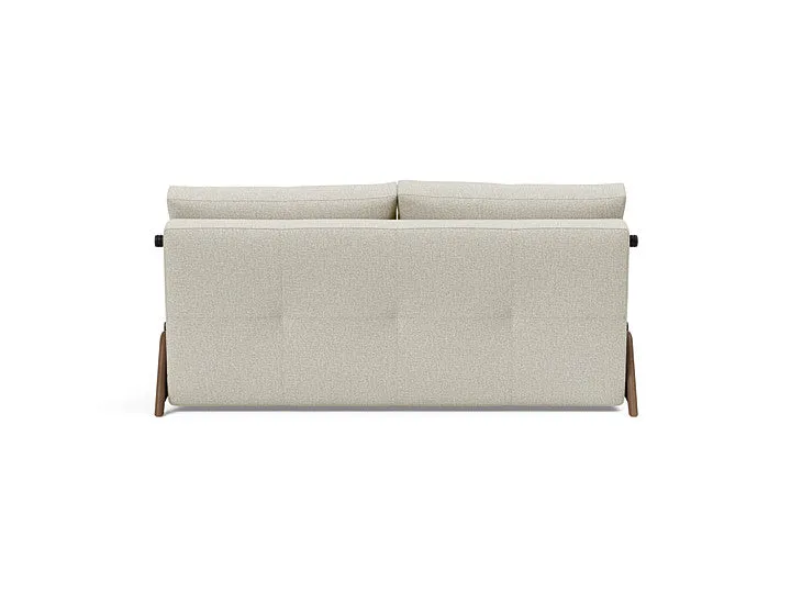 Cubed Queen Size Sofa Bed With Dark Wood Legs