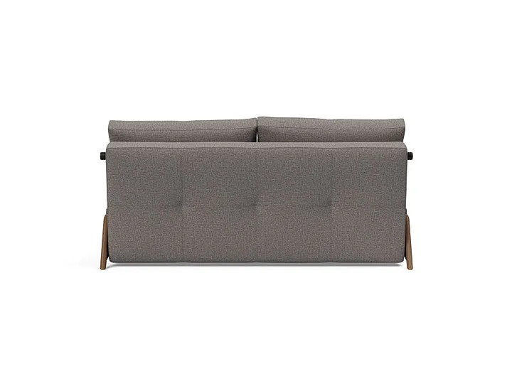 Cubed Queen Size Sofa Bed With Dark Wood Legs