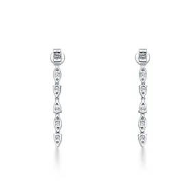 Hearts On Fire Aerial Dewdrop Stiletto Earrings in 18K White Gold