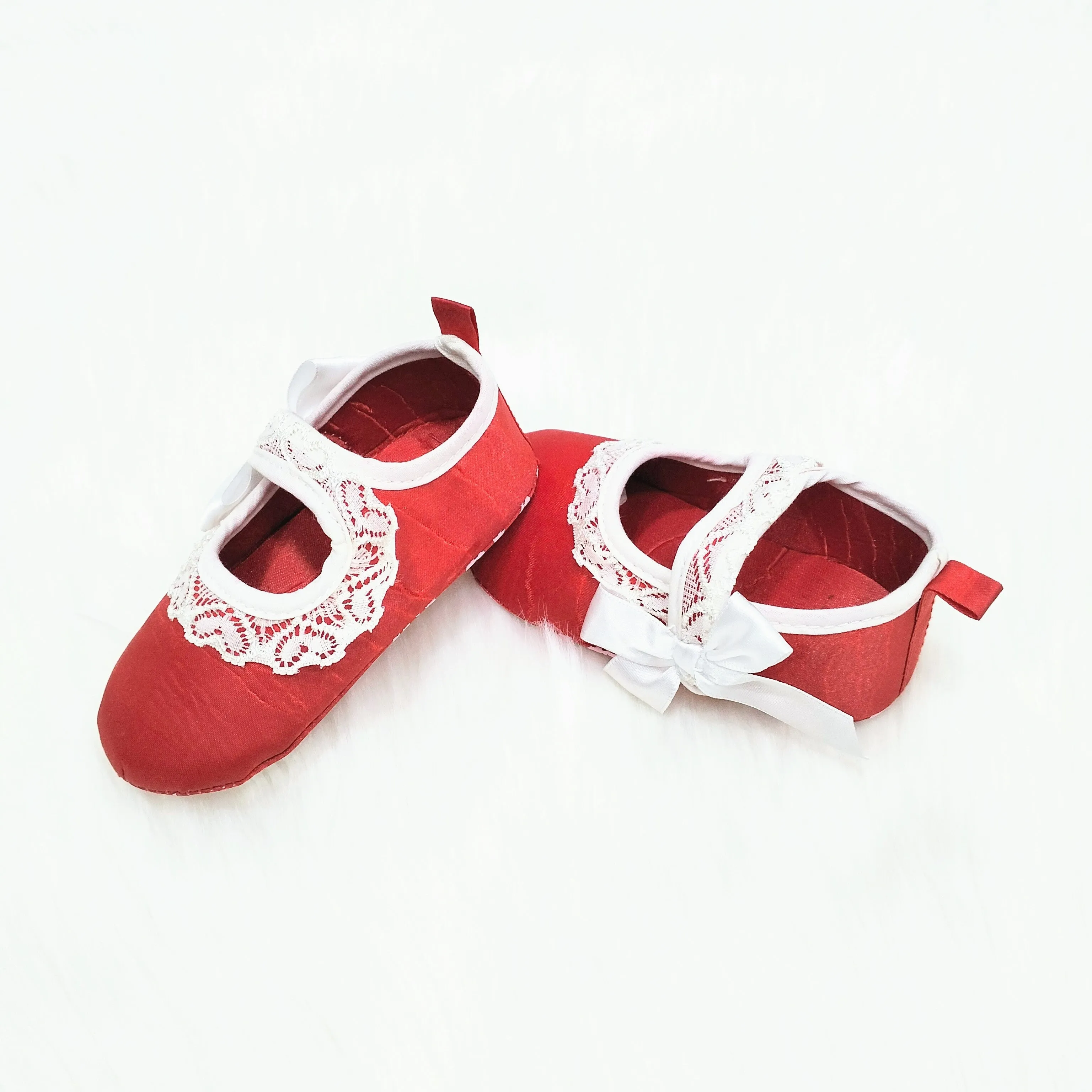 Lace Red Prewalker Pumps 2566 C