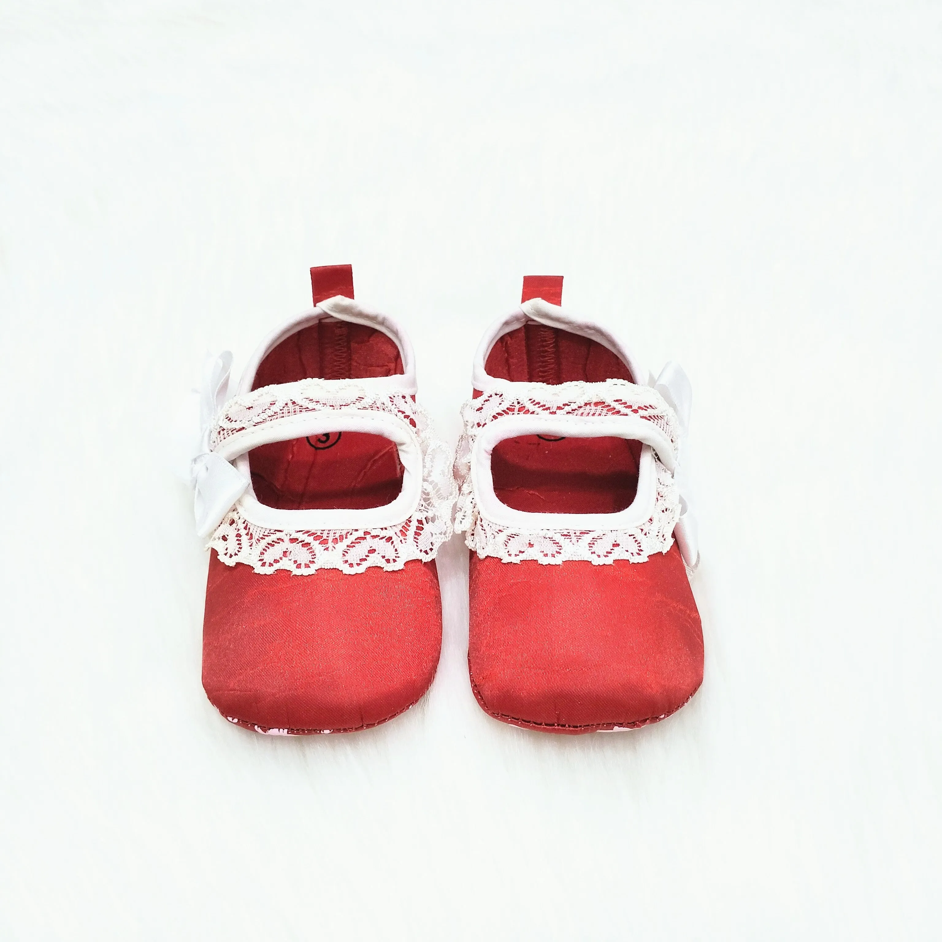 Lace Red Prewalker Pumps 2566 C