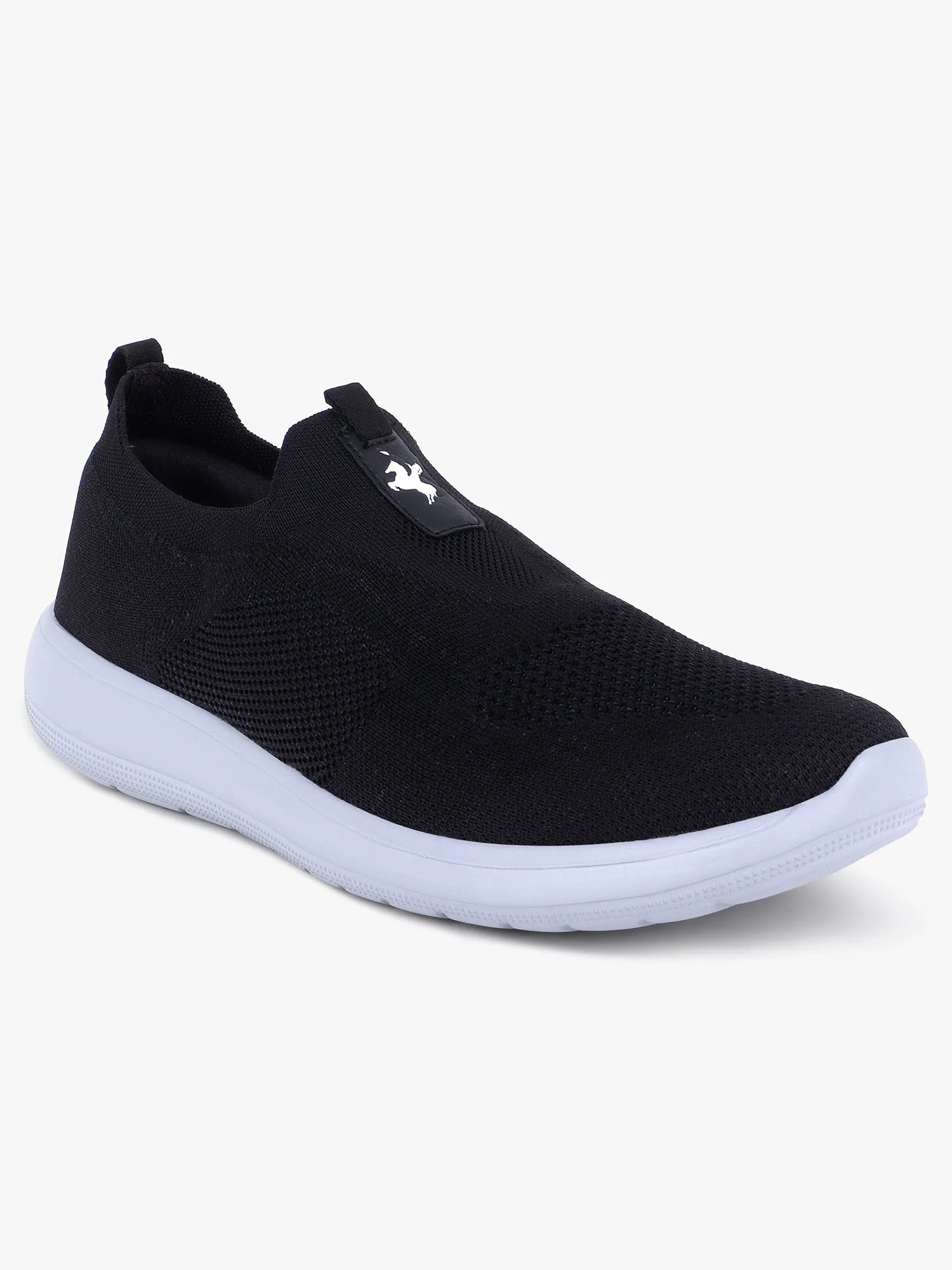 Men's Black Solid Slip-On Casual Shoes