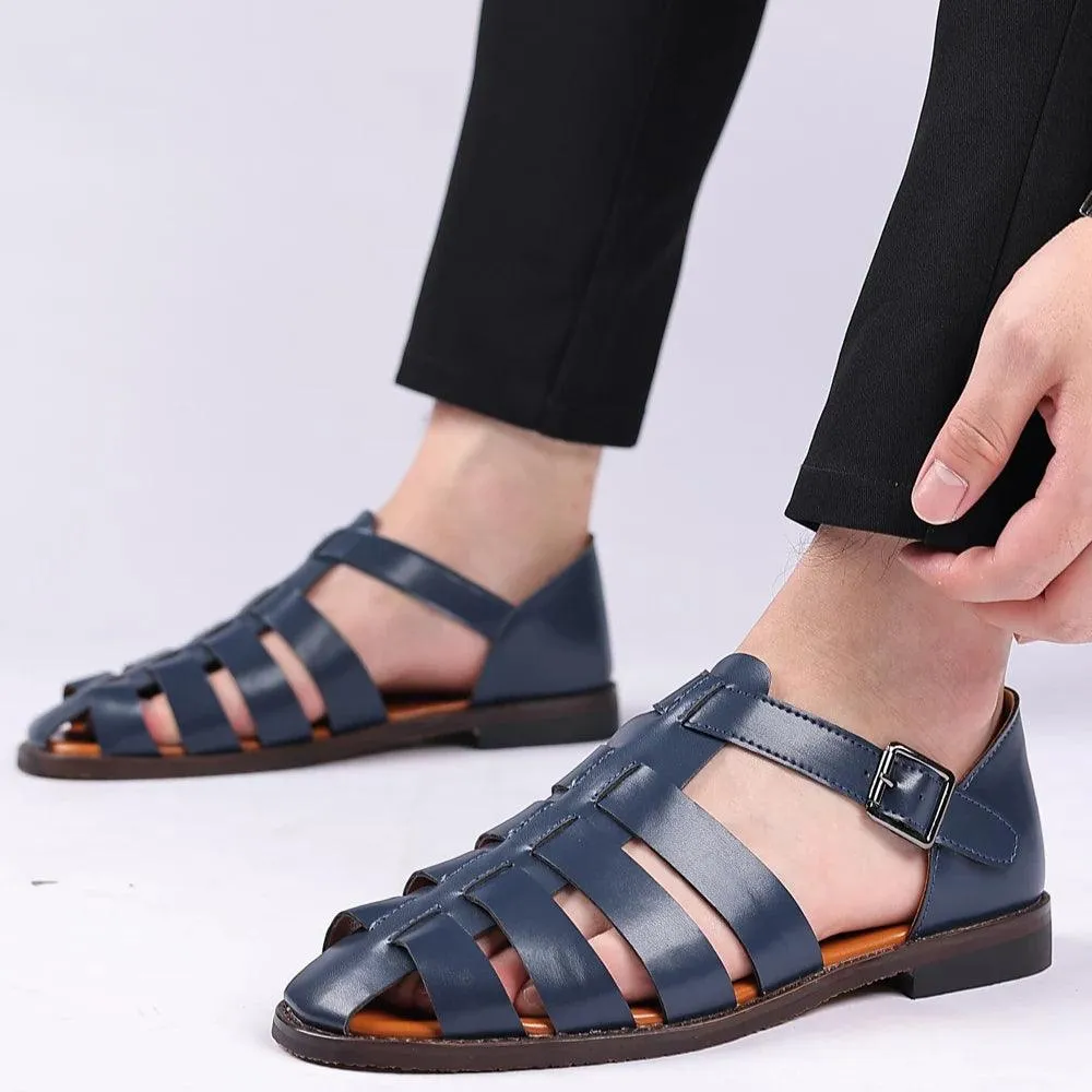 Men's Casual Shoes - Soft Leather Hollow Out Beach Sandals - TSS207