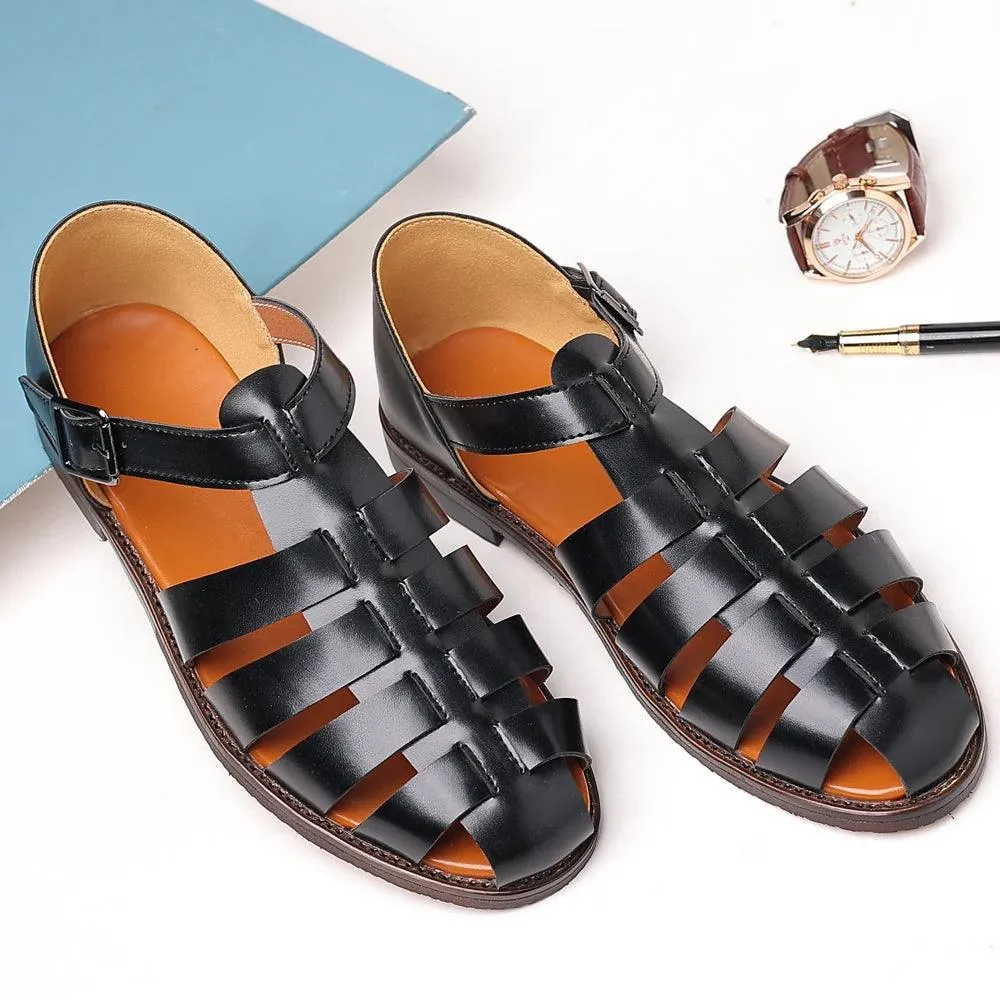 Men's Casual Shoes - Soft Leather Hollow Out Beach Sandals - TSS207