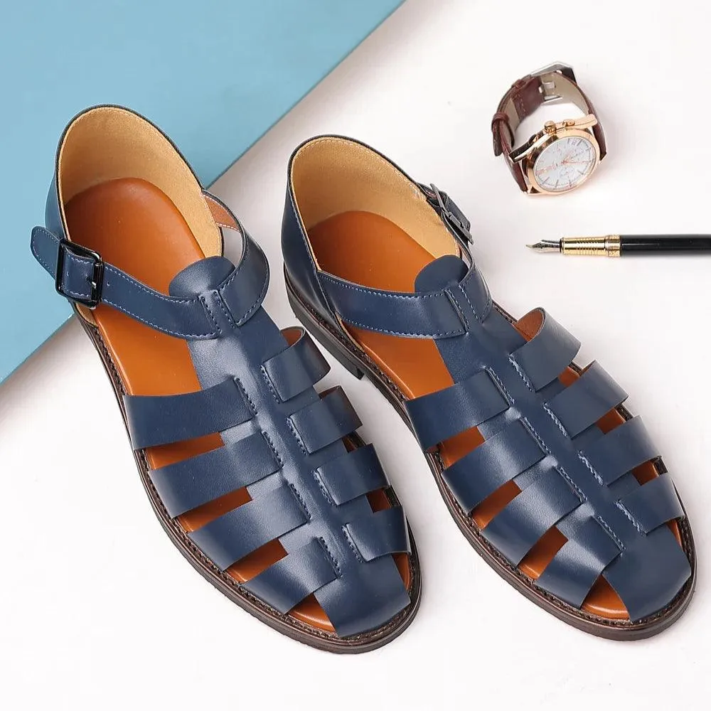 Men's Casual Shoes - Soft Leather Hollow Out Beach Sandals - TSS207