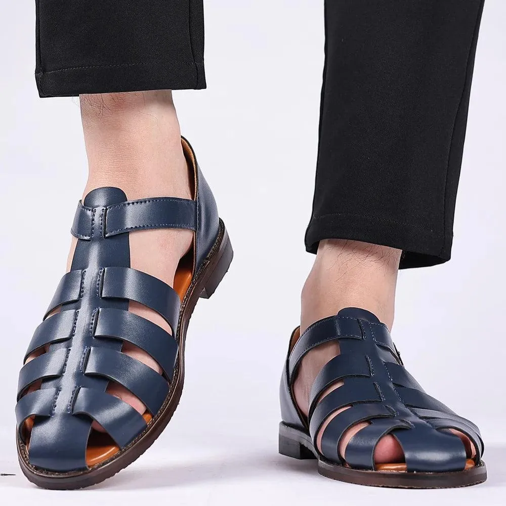 Men's Casual Shoes - Soft Leather Hollow Out Beach Sandals - TSS207