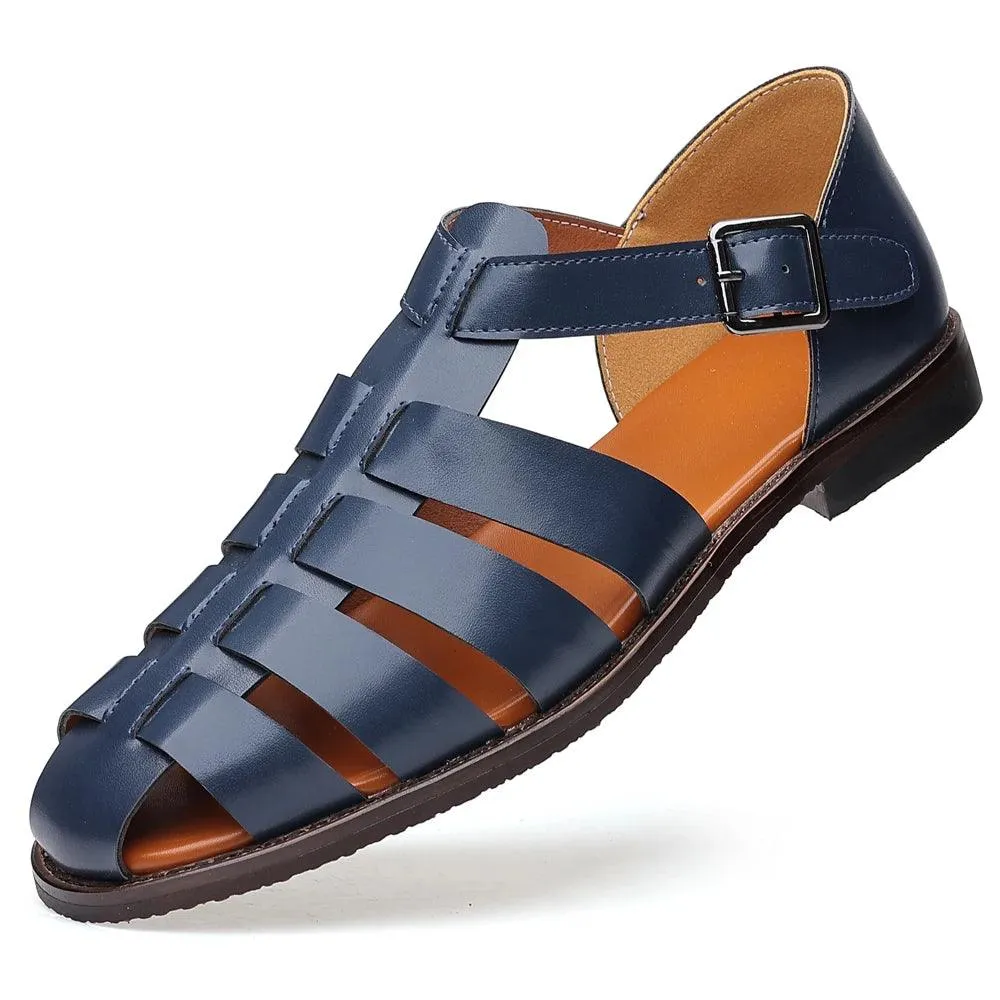 Men's Casual Shoes - Soft Leather Hollow Out Beach Sandals - TSS207