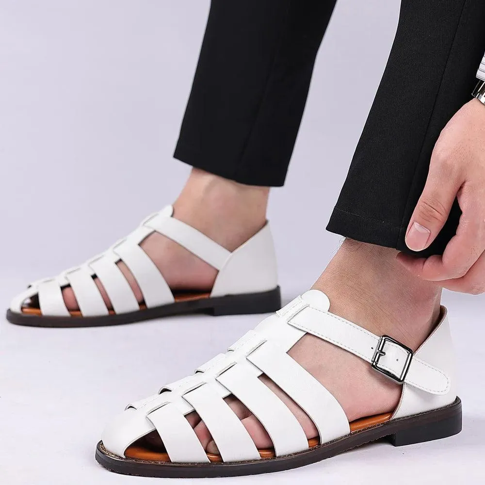 Men's Casual Shoes - Soft Leather Hollow Out Beach Sandals - TSS207