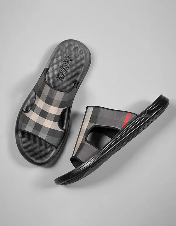 Men's Summer Plaid Slippers