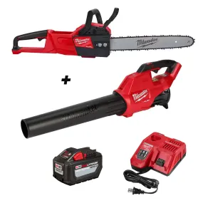 Milwaukee 2727-21HDP M18 FUEL 18V Cordless 16-Inch Chainsaw & Blower Tool Kit