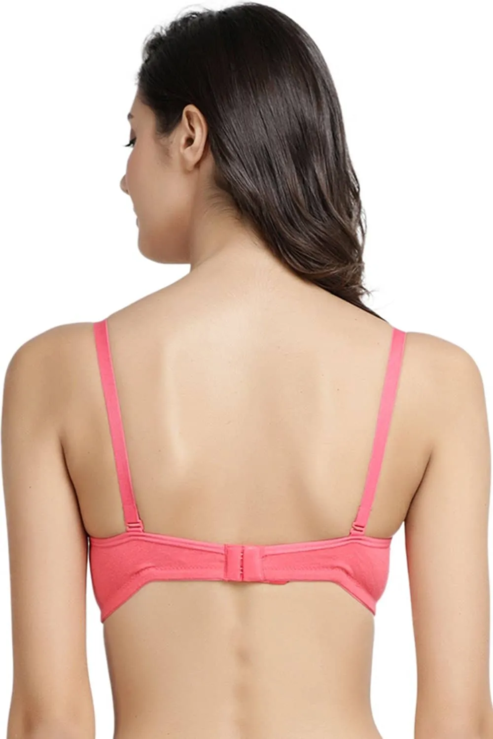 Organic Cotton  Antimicrobial Wire-free Padded Bra (Pack of 3)-ISB068-M.White_M.White_B.Pink-