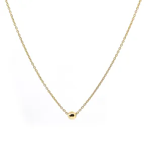 Single Point Necklace, Solid Gold