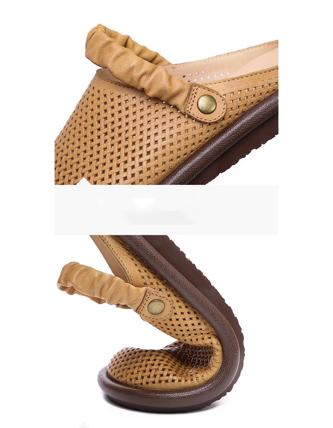 Wide Toe Box Comfortable Soft Leather Slipper